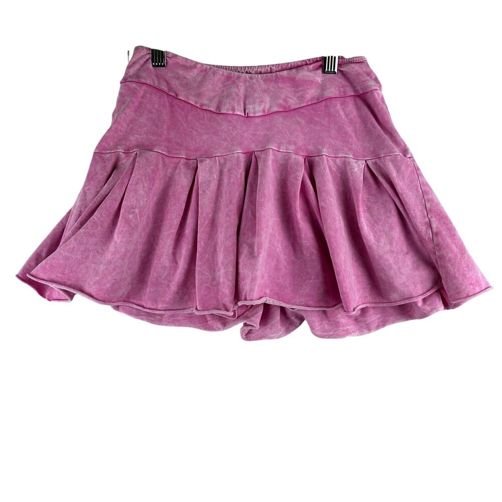 Yellow Cabbage Mini Skort Women’s Medium Pink Cotton Stretch Girly Tennis Mexico